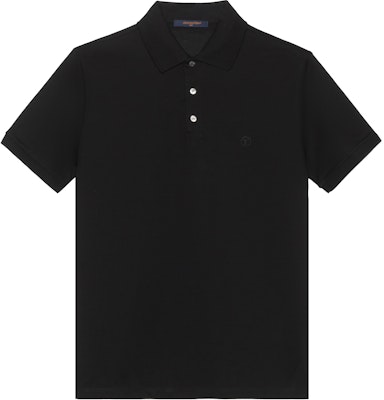 LOUIS VUITTON Baju Polo Lengan Pendek Logo Sulam Hitam. 1A1S8A Order LOUIS VUITTON Baju Polo Lengan Pendek Logo Sulam Hitam. 1A1S8A