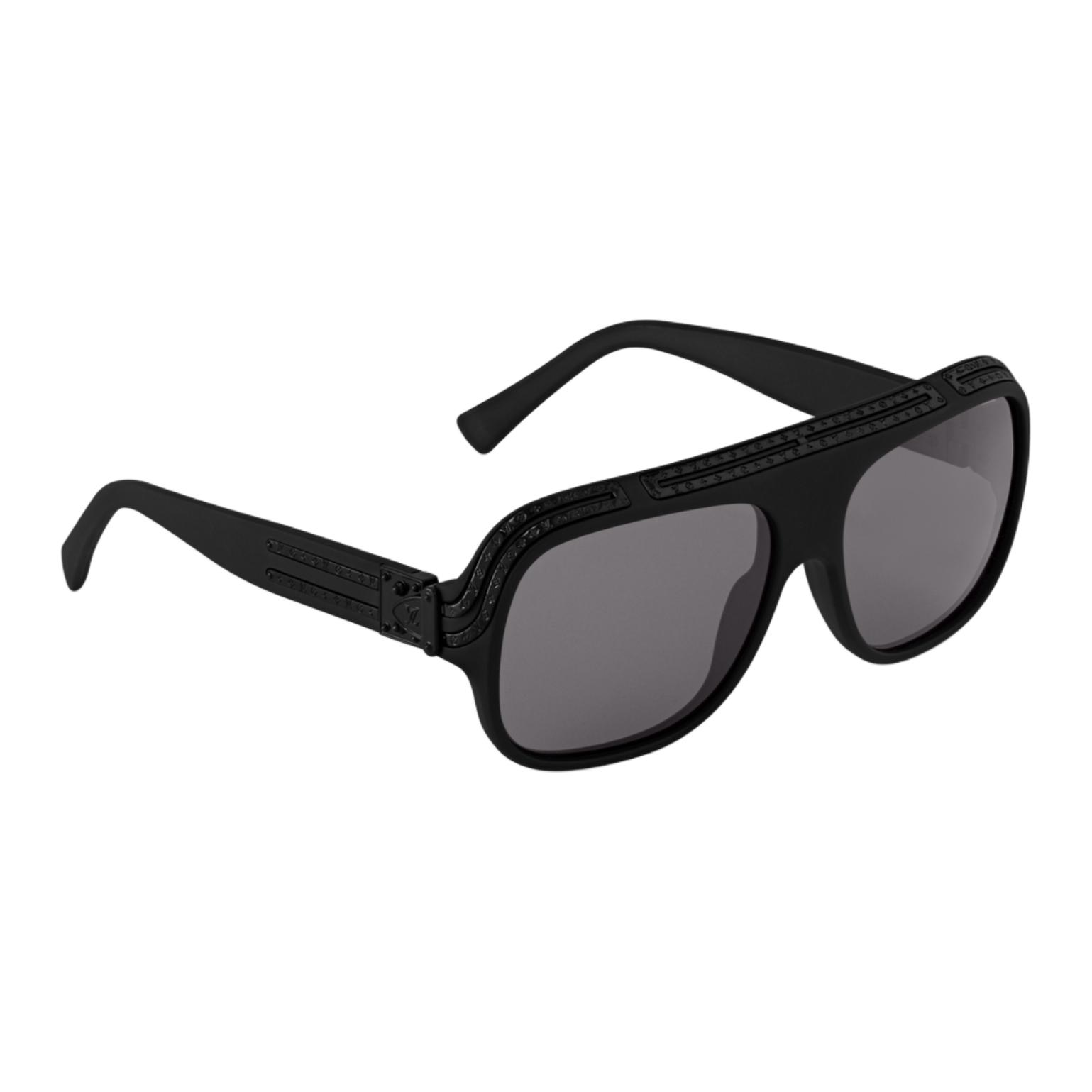 LOUIS VUITTON Black Metal Aviator Sunglasses for Men with Brand Logo. Z2708E 圖 5