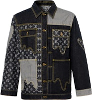 LOUIS VUITTON Black Monogram Patchwork Denim Jacket. 1A9K64 LOUIS VUITTON Black Monogram Patchwork Denim Jacket. 1A9K64