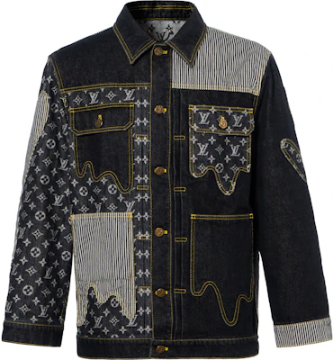 路易威登 黑色字母拼接丹寧外套 1A9K64 Buy 路易威登 黑色字母拼接丹寧外套 1A9K64