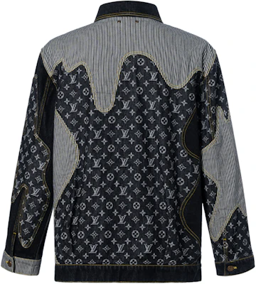 路易威登 黑色字母拼接丹寧外套 1A9K64 Lookbook 路易威登 黑色字母拼接丹寧外套 1A9K64