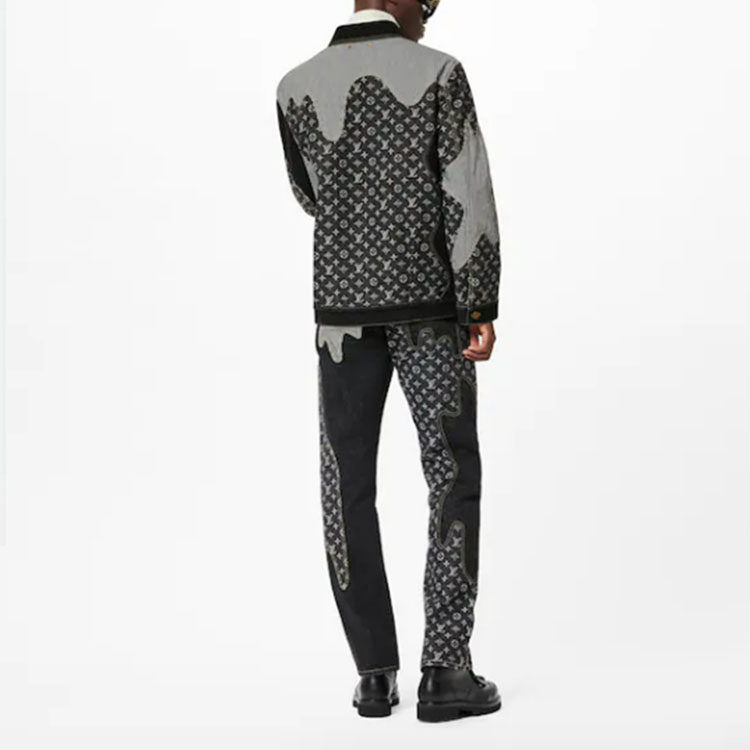 Purchase LOUIS VUITTON Jaket Denim Patchwork Monogram Hitam. 1A9K64