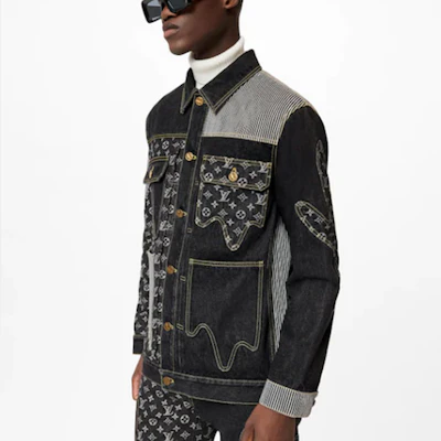 路易威登 黑色字母拼接丹寧外套 1A9K64 Details for 路易威登 黑色字母拼接丹寧外套 1A9K64