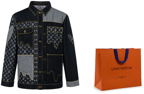 路易威登 黑色字母拼接丹寧外套 1A9K64 2