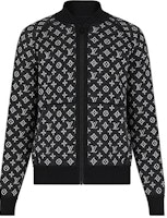 Louis Vuitton Black Monogram Print Bomber Jacket 1A8HCS Louis Vuitton Black Monogram Print Bomber Jacket 1A8HCS