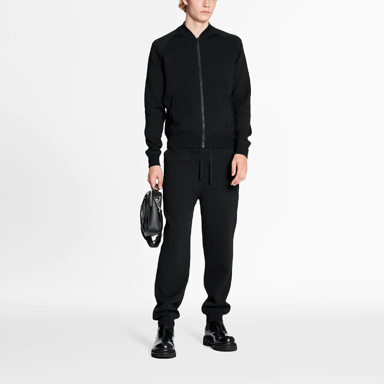 Sizing Louis Vuitton Jaket Bomber Cetakan Monogram Hitam 1A8HCS