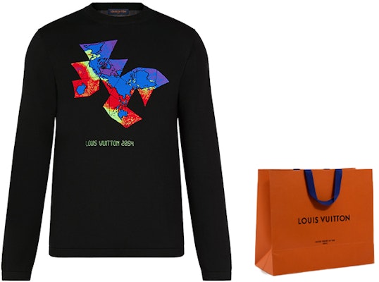 LOUIS VUITTON Baju Hitam Monogram Lengan Panjang Pullover 1A8HMM Sizing LOUIS VUITTON Baju Hitam Monogram Lengan Panjang Pullover 1A8HMM