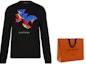 Sizing LOUIS VUITTON Baju Hitam Monogram Lengan Panjang Pullover 1A8HMM