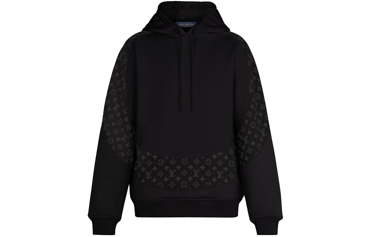Louis Vuitton Black Monogram Round Print Hoodie 1A8FHC