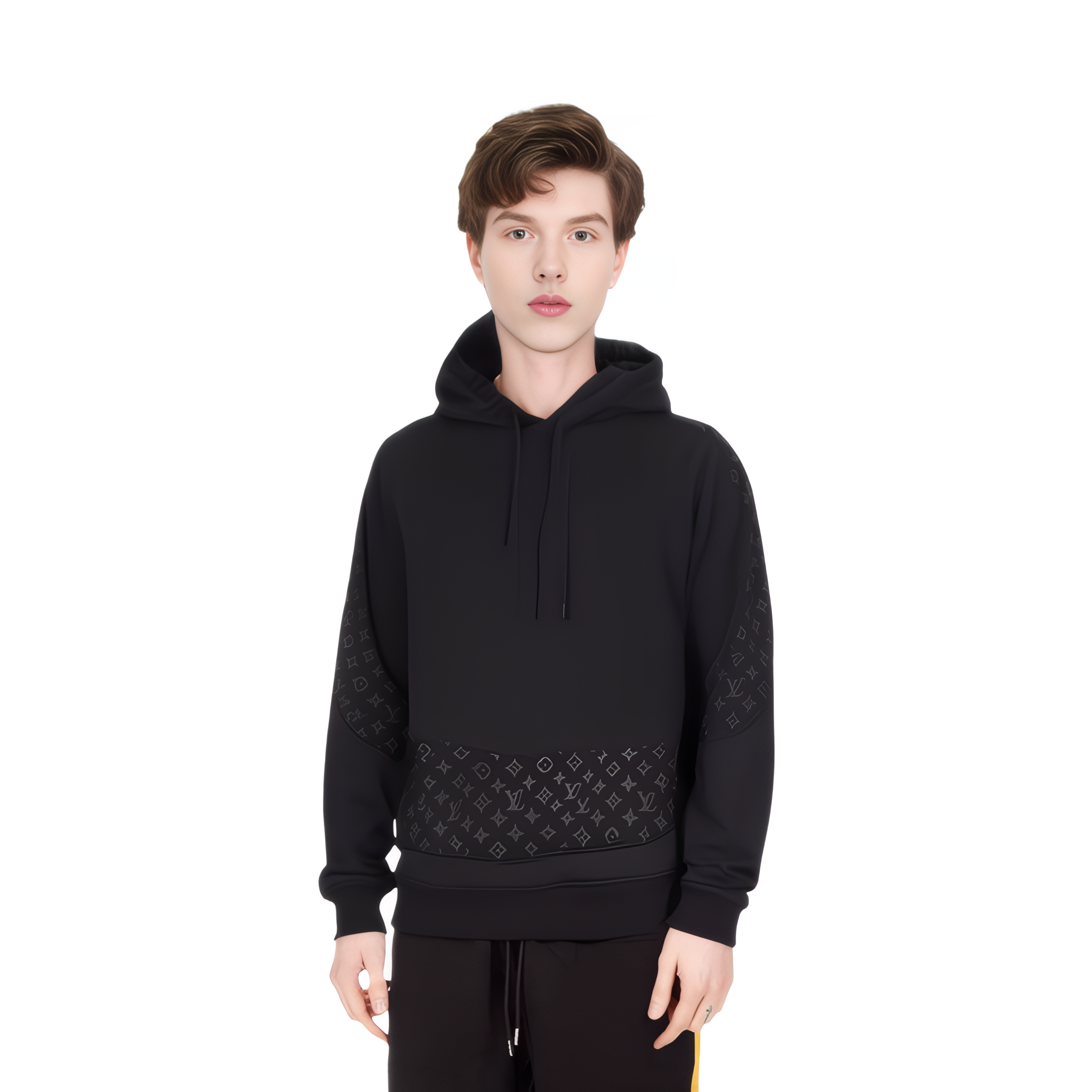 Louis Vuitton Black Monogram Round Print Hoodie 1A8FHC 圖 6