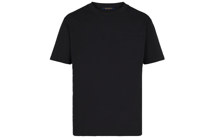Louis Vuitton Black Plain Crew Neck Casual T-Shirt 1A8HBP