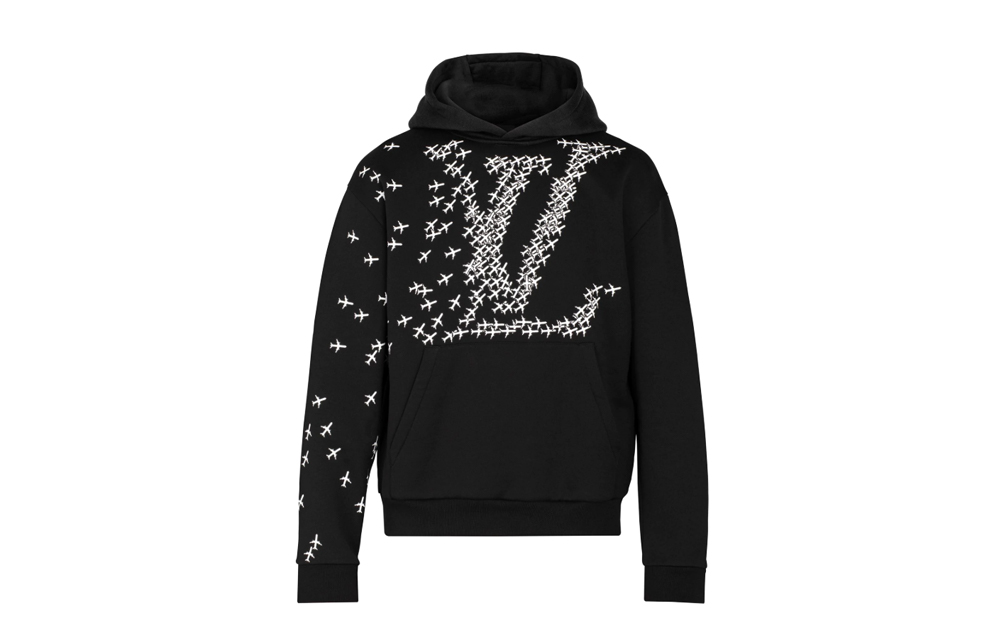 LOUIS VUITTON Black Printed Hoodie 1A5WAX