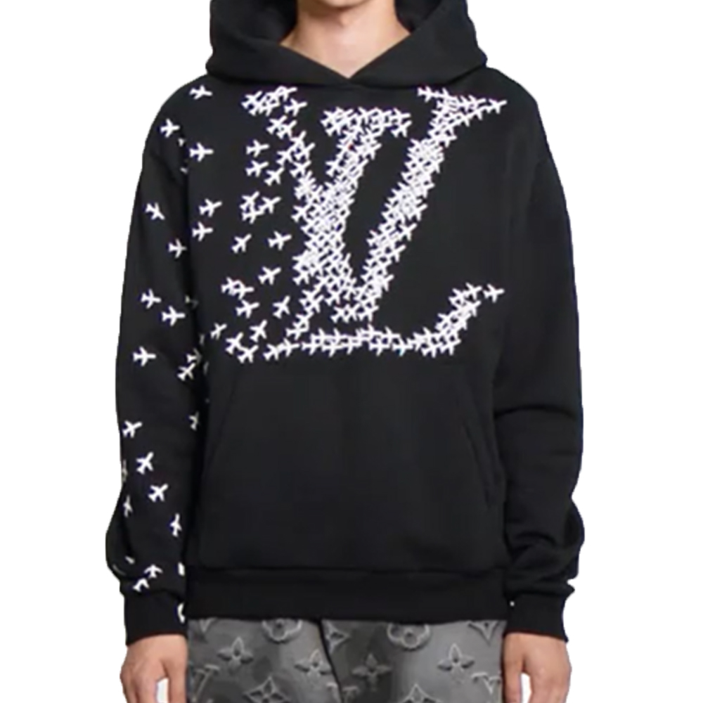 LOUIS VUITTON Black Printed Hoodie 1A5WAX 圖 3