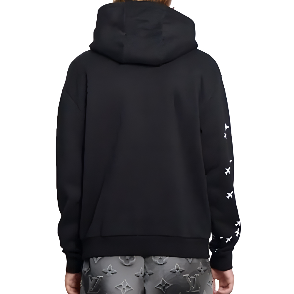 LOUIS VUITTON Black Printed Hoodie 1A5WAX 圖 4