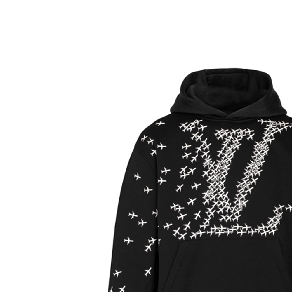 LOUIS VUITTON Black Printed Hoodie 1A5WAX 圖 6