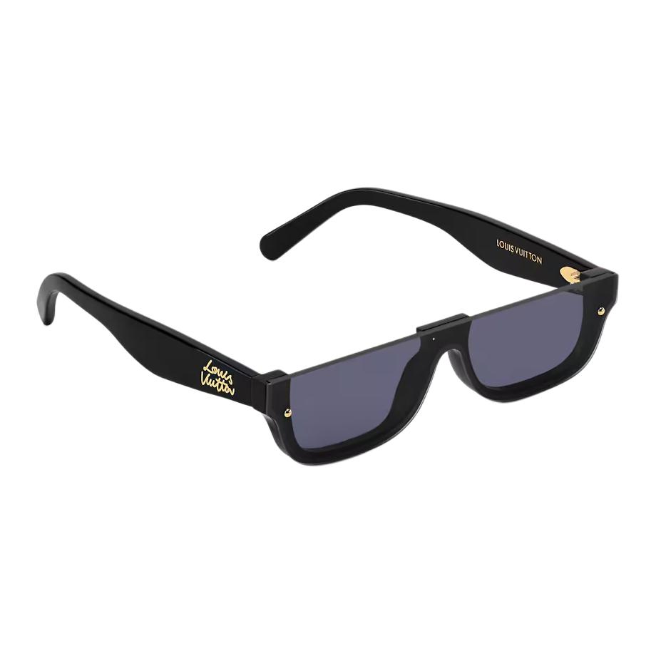 Louis Vuitton Black Rectangular Acetate Metal Unisex Sunglasses Z3143U 圖 3