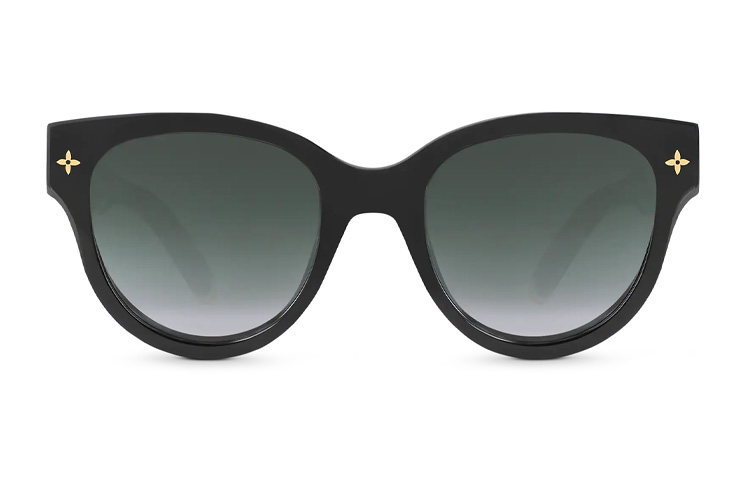 LOUIS VUITTON Black Round Sunglasses Unisex Couple Design Z1526E 圖 3