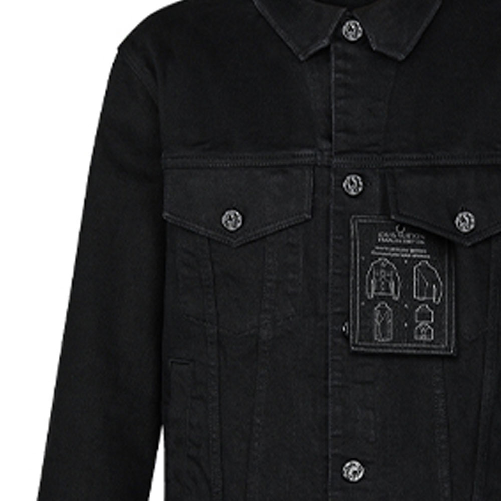 LOUIS VUITTON Black Solid Front Design Collar Jacket 1A5CHW 圖 7