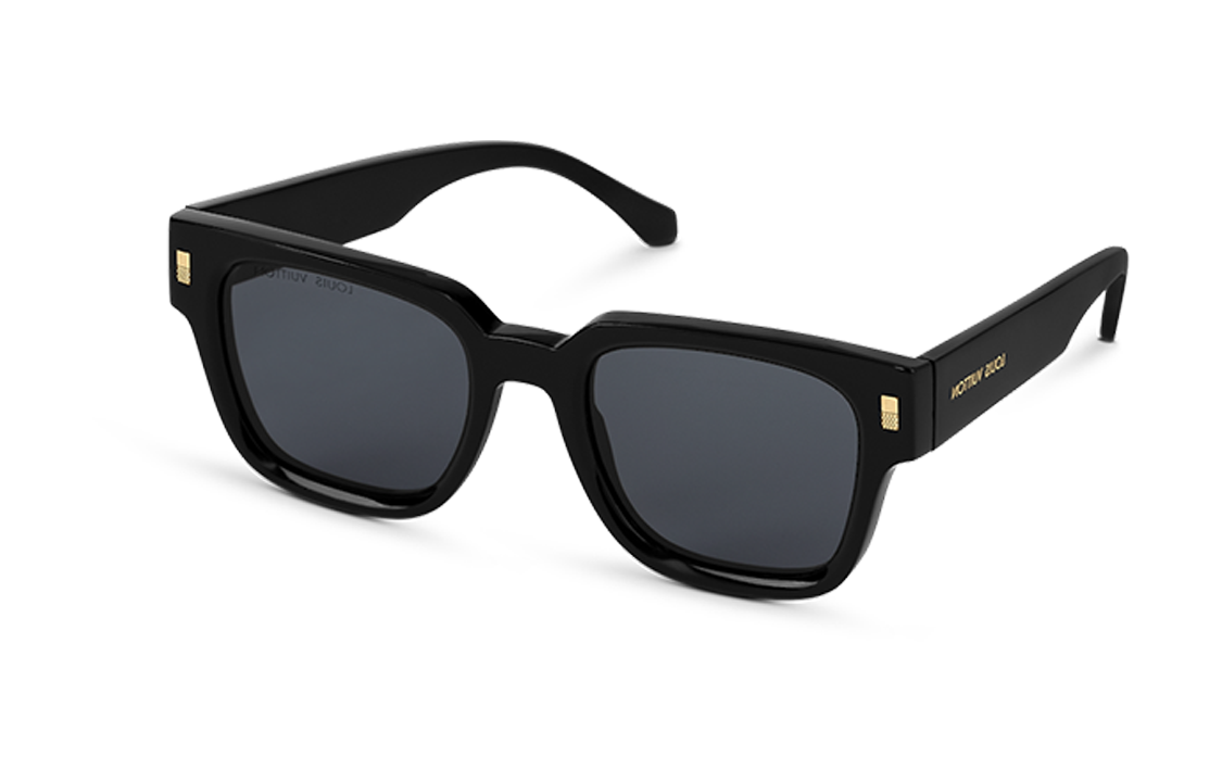 Louis Vuitton Black Square Sunglasses for Men with Monogram Detail. Z1496E 圖 2