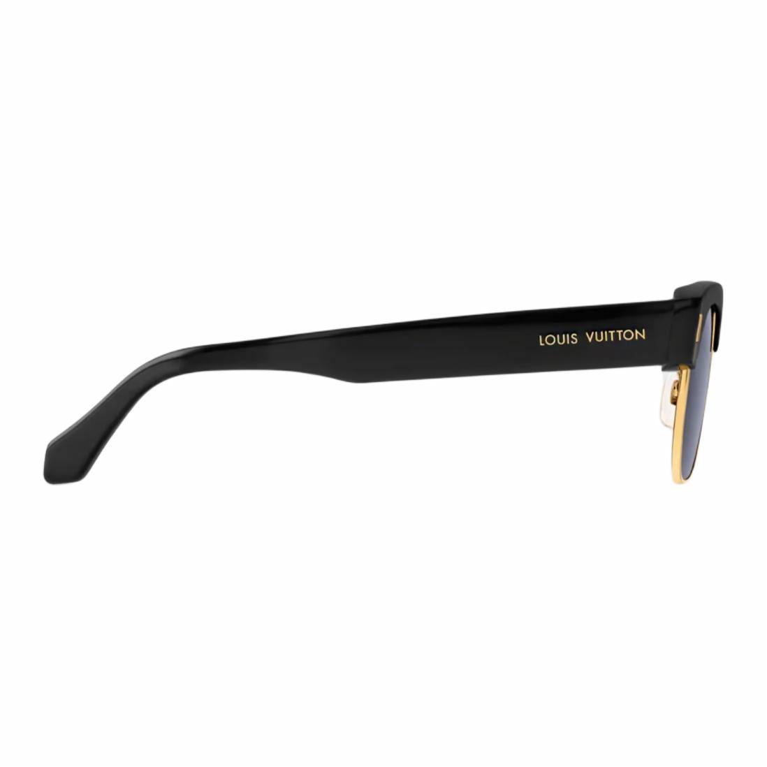 LOUIS VUITTON Black Square Sunglasses for Men with Metal Acetate Frame. Z2592U 圖 4