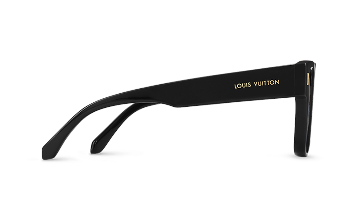 Louis Vuitton Black Square Sunglasses for Men with Monogram Detail. Z1496E 圖 5