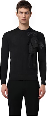 LOUIS VUITTON Suéter Negro de Punto con Oso de Peluche de Manga Larga 1A99JM Purchase LOUIS VUITTON Suéter Negro de Punto con Oso de Peluche de Manga Larga 1A99JM