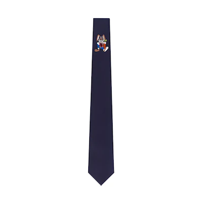 Louis Vuitton Blue Tie with Rabbit Print Casual Design. M78032