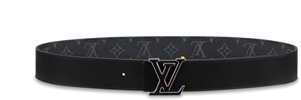 路易威登 藍/黑色經典花紋 4cm寬皮帶 帶扣設計 m0341u Lookbook 路易威登 藍/黑色經典花紋 4cm寬皮帶 帶扣設計 m0341u