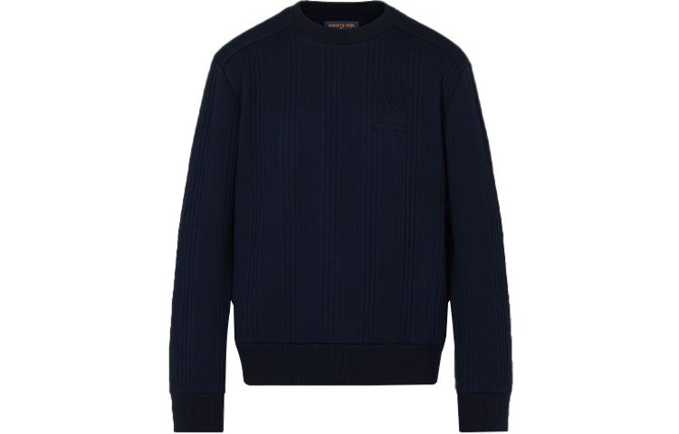 LOUIS VUITTON Blue Casual Loose Fit Crewneck Long Sleeve Sweatshirt 1A8WTC