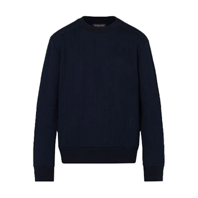LOUIS VUITTON Blue Casual Loose Fit Crewneck Long Sleeve Sweatshirt 1A8WTC