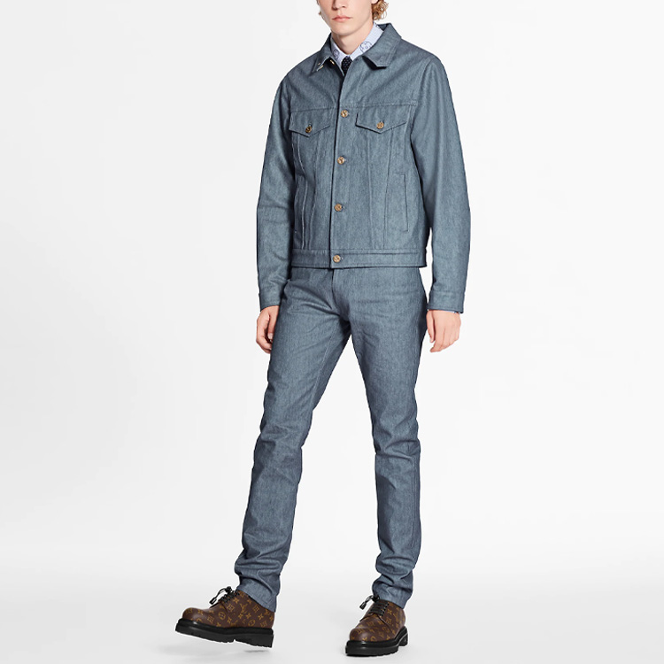 Lookbook Louis Vuitton Blue Denim Casual Jacket 1A8HJC
