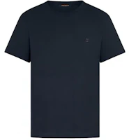 Louis Vuitton Blue Embroidered Logo Crewneck Relaxed Fit T-Shirt. 1A1SAZ Louis Vuitton Blue Embroidered Logo Crewneck Relaxed Fit T-Shirt. 1A1SAZ