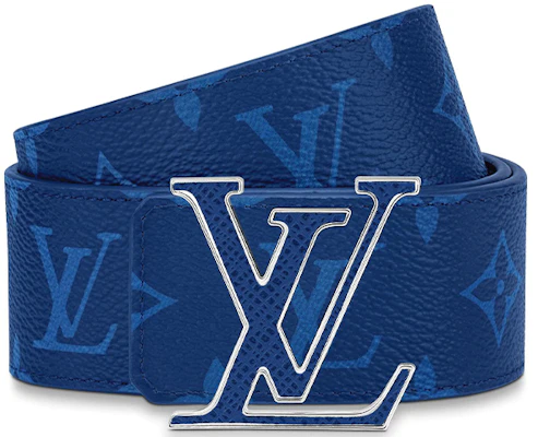 Louis Vuitton Blue Leather Canvas Double-sided Belt 4cm Wide M0159 Order Louis Vuitton Blue Leather Canvas Double-sided Belt 4cm Wide M0159