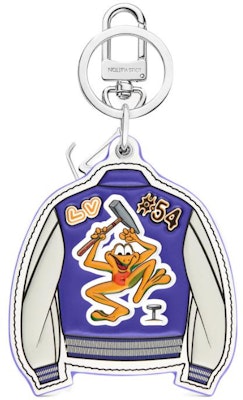 LOUIS VUITTON Blue Leather Metal Keychain Unisex Street Style Accessory MP3385 Lookbook LOUIS VUITTON Blue Leather Metal Keychain Unisex Street Style Accessory MP3385