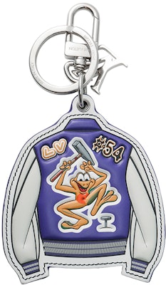 LOUIS VUITTON Blue Leather Metal Keychain Unisex Street Style Accessory MP3385 Purchase LOUIS VUITTON Blue Leather Metal Keychain Unisex Street Style Accessory MP3385