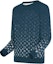 Shop Suéter Crewneck Degradado Azul con Logo Jacquard de Louis Vuitton. 1A9GIM