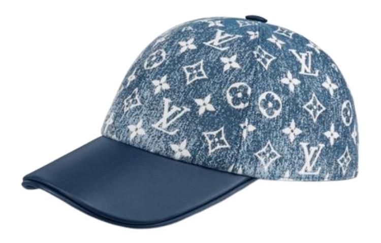 LOUIS VUITTON Blue Logo Pattern Cap Unisex M77438