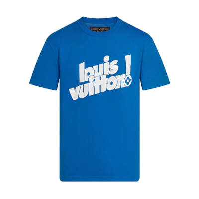 Louis Vuitton Blue Logo Print Crewneck T-Shirt. 1A971C