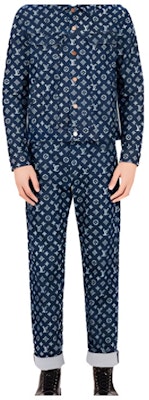 Jaket Denim Lelaki LOUIS VUITTON Logo Monogram Biru 1A46VA Lookbook Jaket Denim Lelaki LOUIS VUITTON Logo Monogram Biru 1A46VA