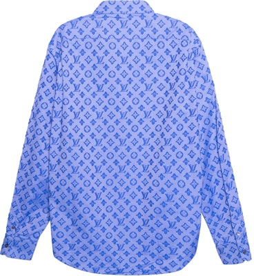 Camisa de Manga Larga Louis Vuitton Azul con Logo Monograma. 1A8XDL Lookbook Camisa de Manga Larga Louis Vuitton Azul con Logo Monograma. 1A8XDL