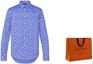 Shop Camisa de Manga Larga Louis Vuitton Azul con Logo Monograma. 1A8XDL
