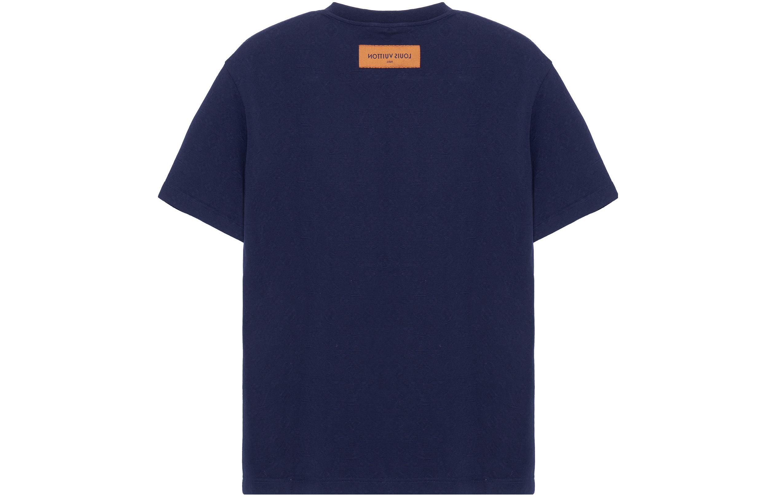 Lookbook 路易威登藍色短袖珠飾動物圖案T恤 1A8R2I