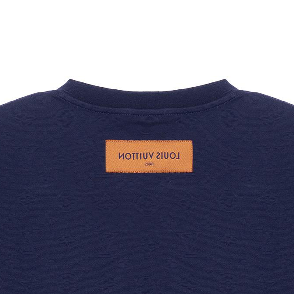 Cheap 路易威登藍色短袖珠飾動物圖案T恤 1A8R2I