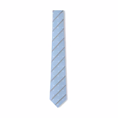 LOUIS VUITTON Blue Striped Silk Tie Unisex Couples Design. M94791