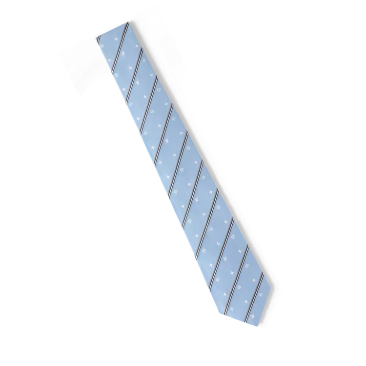 LOUIS VUITTON Blue Striped Silk Tie Unisex Couples Design. M94791 圖 4