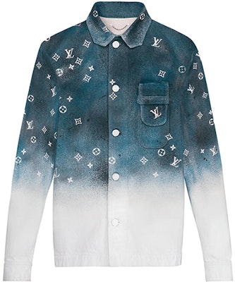 Camisa Unisex Louis Vuitton Azul Blanco Gradiente Denim Estrellado. 1A5VYQ Order Camisa Unisex Louis Vuitton Azul Blanco Gradiente Denim Estrellado. 1A5VYQ