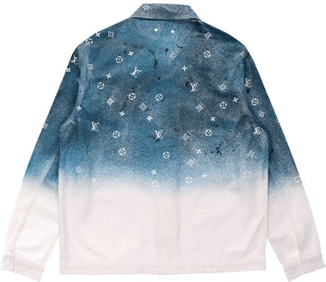 Camisa Unisex Louis Vuitton Azul Blanco Gradiente Denim Estrellado. 1A5VYQ Lookbook Camisa Unisex Louis Vuitton Azul Blanco Gradiente Denim Estrellado. 1A5VYQ