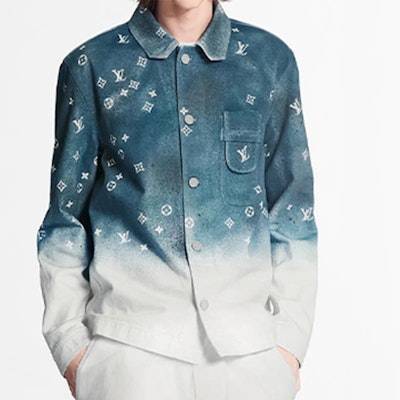 Camisa Unisex Louis Vuitton Azul Blanco Gradiente Denim Estrellado. 1A5VYQ Details for Camisa Unisex Louis Vuitton Azul Blanco Gradiente Denim Estrellado. 1A5VYQ