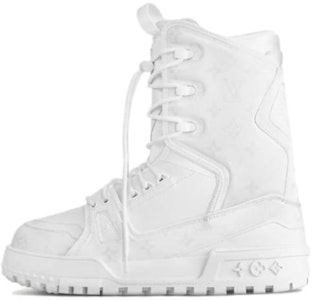 路易威登 圓頭繫帶厚底 短筒 雪地靴 男款 白色 Buy 路易威登 圓頭繫帶厚底 短筒 雪地靴 男款 白色