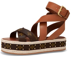 Louis Vuitton Boundary Flatform 'Brown Calf Leather Sandal' 1A64GW Louis Vuitton Boundary Flatform 'Brown Calf Leather Sandal' 1A64GW